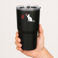 Darts Cat Funny Dart Throwing Cat Dart And Cat Lover Tumbler