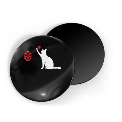 Darts Cat Funny Dart Throwing Cat Dart And Cat Lover Magnet