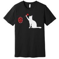 Darts Cat Funny Dart Throwing Cat Dart And Cat Lover Premium T-Shirt