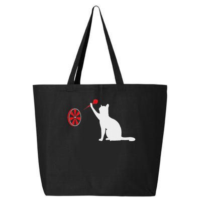 Darts Cat Funny Dart Throwing Cat Dart And Cat Lover 25L Jumbo Tote
