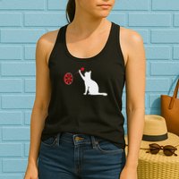 Darts Cat Funny Dart Throwing Cat Dart And Cat Lover Womens Tank Top