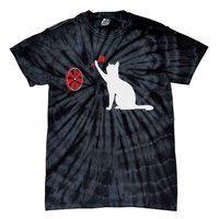 Darts Cat Funny Dart Throwing Cat Dart And Cat Lover Tie-Dye T-Shirt