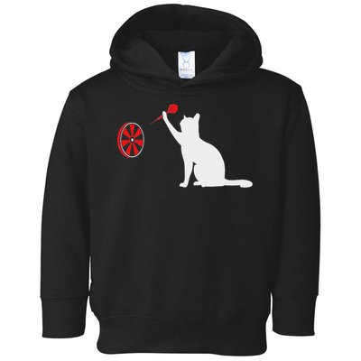 Darts Cat Funny Dart Throwing Cat Dart And Cat Lover Toddler Hoodie