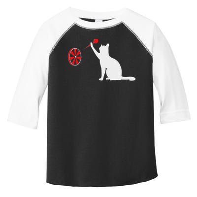 Darts Cat Funny Dart Throwing Cat Dart And Cat Lover Toddler Fine Jersey T-Shirt