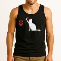 Darts Cat Funny Dart Throwing Cat Dart And Cat Lover Tank Top