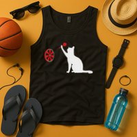 Darts Cat Funny Dart Throwing Cat Dart And Cat Lover Tank Top