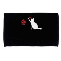 Darts Cat Funny Dart Throwing Cat Dart And Cat Lover Microfiber Hand Towel
