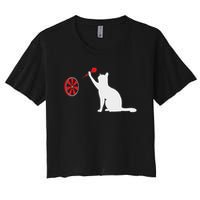 Darts Cat Funny Dart Throwing Cat Dart And Cat Lover Crop Top