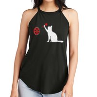 Darts Cat Funny Dart Throwing Cat Dart And Cat Lover Women's Perfect Tri Rocker Tank