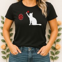 Darts Cat Funny Dart Throwing Cat Dart And Cat Lover Womens T-Shirt