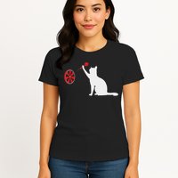 Darts Cat Funny Dart Throwing Cat Dart And Cat Lover Womens T-Shirt