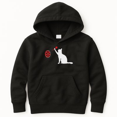 Darts Cat Funny Dart Throwing Cat Dart And Cat Lover Kids Hoodie
