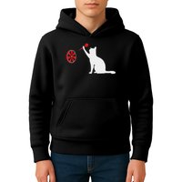 Darts Cat Funny Dart Throwing Cat Dart And Cat Lover Kids Hoodie