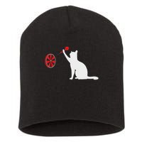 Darts Cat Funny Dart Throwing Cat Dart And Cat Lover Short Acrylic Beanie