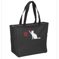 Darts Cat Funny Dart Throwing Cat Dart And Cat Lover Zip Tote Bag