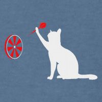 Darts Cat Funny Dart Throwing Cat Dart And Cat Lover Garment-Dyed Sweatshirt