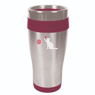 Darts Cat Funny Dart Throwing Cat Dart And Cat Lover 16oz Travel Tumbler