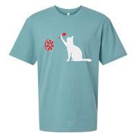 Darts Cat Funny Dart Throwing Cat Dart And Cat Lover Sueded Cloud Jersey T-Shirt