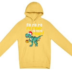 Dinosaur Christmas Fa Ra Ra Ra Rawr Trex Xmas Great Gift Premium Pullover Hoodie