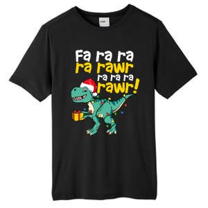 Dinosaur Christmas Fa Ra Ra Ra Rawr Trex Xmas Great Gift Tall Fusion ChromaSoft Performance T-Shirt