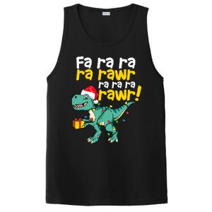 Dinosaur Christmas Fa Ra Ra Ra Rawr Trex Xmas Great Gift PosiCharge Competitor Tank