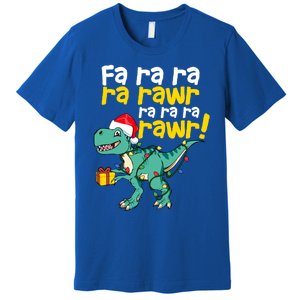 Dinosaur Christmas Fa Ra Ra Ra Rawr Trex Xmas Great Gift Premium T-Shirt