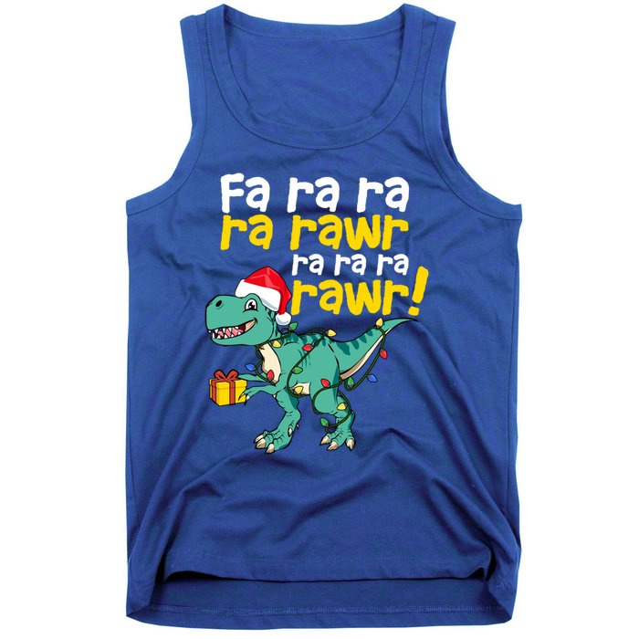 Dinosaur Christmas Fa Ra Ra Ra Rawr Trex Xmas Great Gift Tank Top