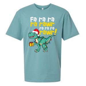 Dinosaur Christmas Fa Ra Ra Ra Rawr Trex Xmas Great Gift Sueded Cloud Jersey T-Shirt