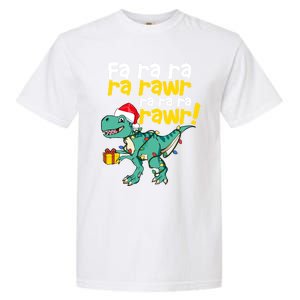 Dinosaur Christmas Fa Ra Ra Ra Rawr Trex Xmas Great Gift Garment-Dyed Heavyweight T-Shirt