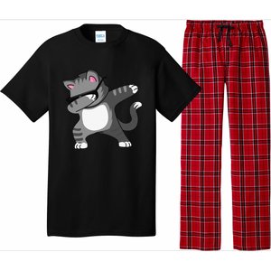 Dabbing Cat Funny Cat Dab Dance Cute Dabbing Kitty Pajama Set