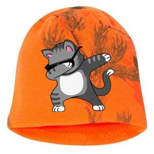 Dabbing Cat Funny Cat Dab Dance Cute Dabbing Kitty Kati - Camo Knit Beanie