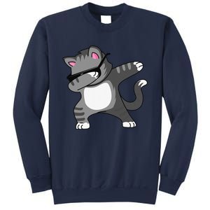 Dabbing Cat Funny Cat Dab Dance Cute Dabbing Kitty Sweatshirt