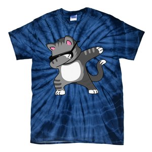 Dabbing Cat Funny Cat Dab Dance Cute Dabbing Kitty Tie-Dye T-Shirt