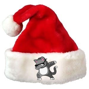 Dabbing Cat Funny Cat Dab Dance Cute Dabbing Kitty Premium Christmas Santa Hat