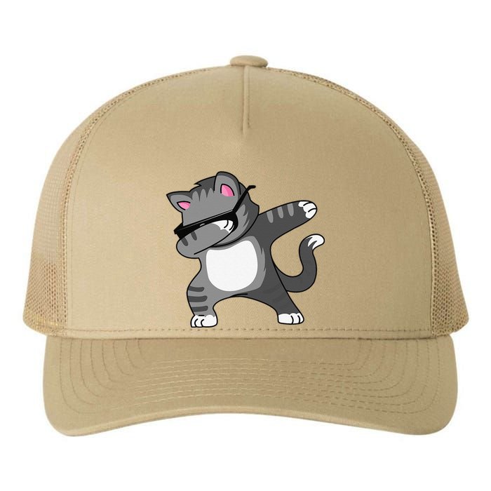 Dabbing Cat Funny Cat Dab Dance Cute Dabbing Kitty Yupoong Adult 5-Panel Trucker Hat