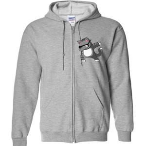 Dabbing Cat Funny Cat Dab Dance Cute Dabbing Kitty Full Zip Hoodie