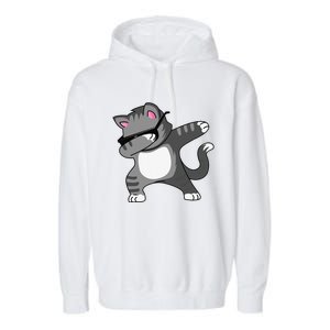 Dabbing Cat Funny Cat Dab Dance Cute Dabbing Kitty Garment-Dyed Fleece Hoodie