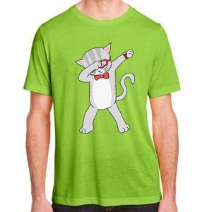 Dabbing Cat Funny Dab Gift Cat Tee Adult ChromaSoft Performance T-Shirt