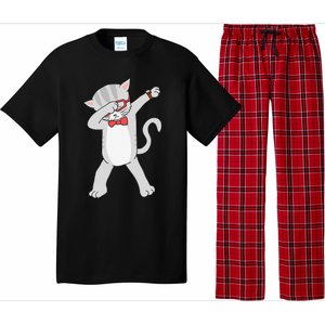 Dabbing Cat Funny Dab Gift Cat Tee Pajama Set