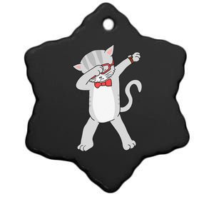 Dabbing Cat Funny Dab Gift Cat Tee Ceramic Star Ornament