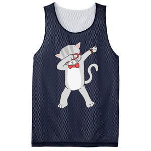 Dabbing Cat Funny Dab Gift Cat Tee Mesh Reversible Basketball Jersey Tank