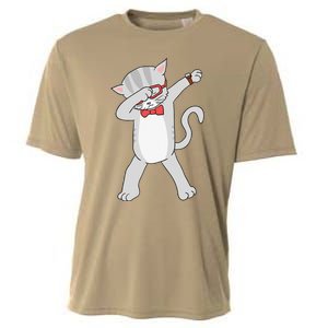 Dabbing Cat Funny Dab Gift Cat Tee Cooling Performance Crew T-Shirt