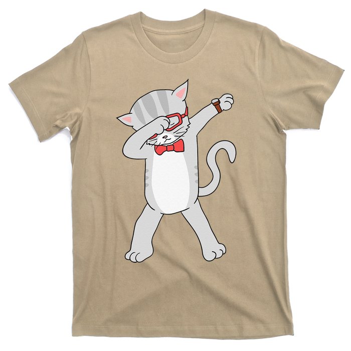 Dabbing Cat Funny Dab Gift Cat Tee T-Shirt