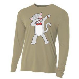 Dabbing Cat Funny Dab Gift Cat Tee Cooling Performance Long Sleeve Crew