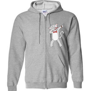 Dabbing Cat Funny Dab Gift Cat Tee Full Zip Hoodie