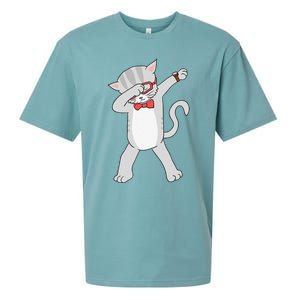 Dabbing Cat Funny Dab Gift Cat Tee Sueded Cloud Jersey T-Shirt