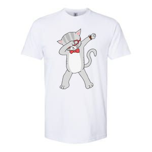 Dabbing Cat Funny Dab Gift Cat Tee Softstyle CVC T-Shirt