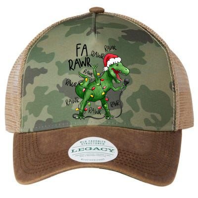 Dinosaur Christmas Fa Ra Rawr Tree Rex Xmas Dino Gift Legacy Tie Dye Trucker Hat