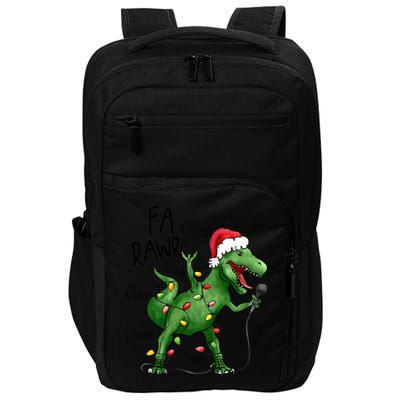 Dinosaur Christmas Fa Ra Rawr Tree Rex Xmas Dino Gift Impact Tech Backpack