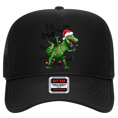 Dinosaur Christmas Fa Ra Rawr Tree Rex Xmas Dino Gift Trucker Hat
